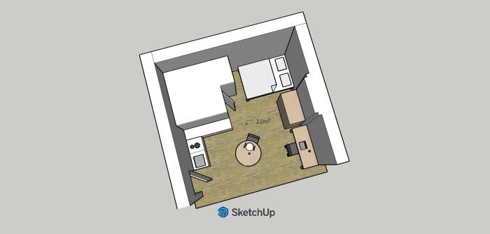 Studio 25 m² in Mons